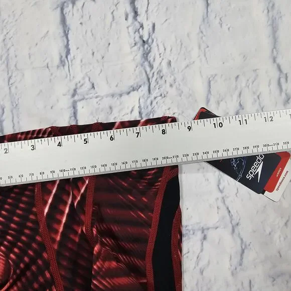 SPEEDO Endurance+ YOUTH BOYS 22 Maroon Jammers Boys Competition Swimming Trunks